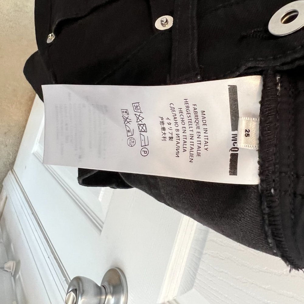 Alexander McQueen McQ Black Distressed Jeans Sz 25 - Picture 4 of 7